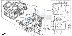 CB500 drawing CRANKCASE