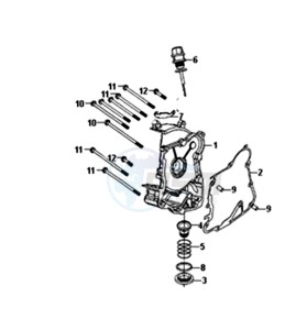 SYMPHONY ST 200i (L8) EU drawing CRANKCASE  RIGHT / START MOTOR