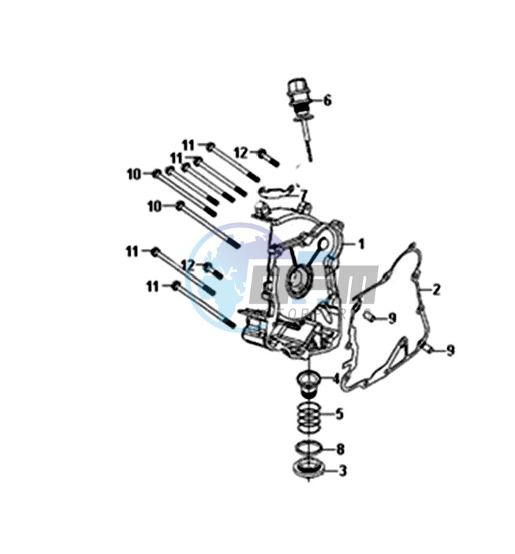 CRANKCASE  RIGHT / START MOTOR