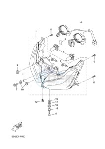 YP400RA X-MAX 400 ABS (1SD2 1SD2 1SD2) drawing HEADLIGHT