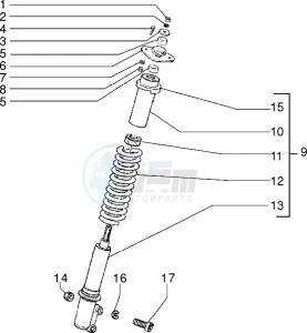 Sfera RST 50 drawing Front shock absorber