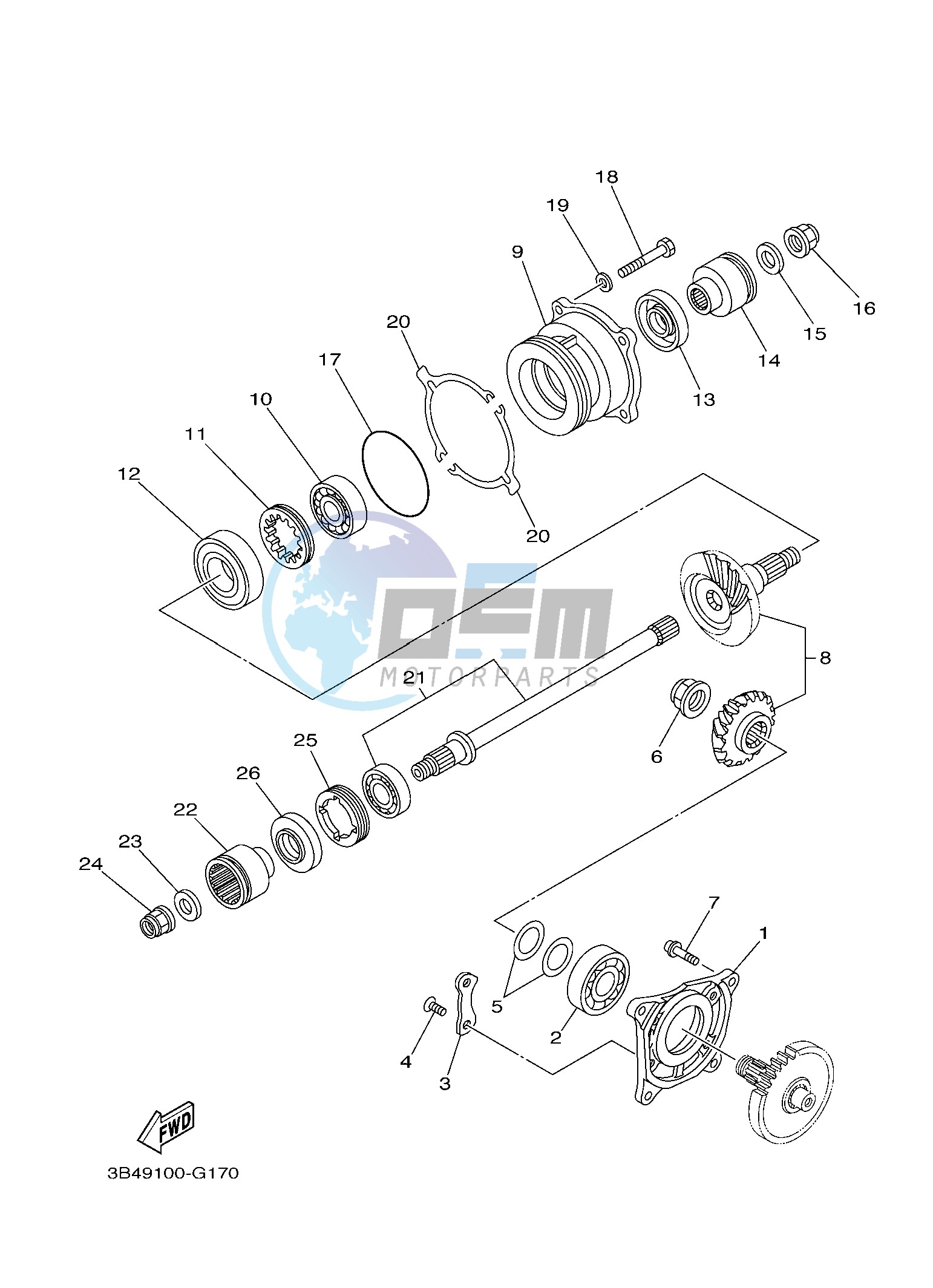 MIDDLE DRIVE GEAR