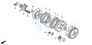 XR100R drawing CLUTCH