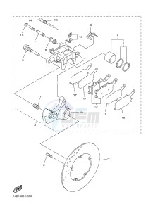 YZF-R1B 1000 (1KBP) drawing REAR BRAKE CALIPER