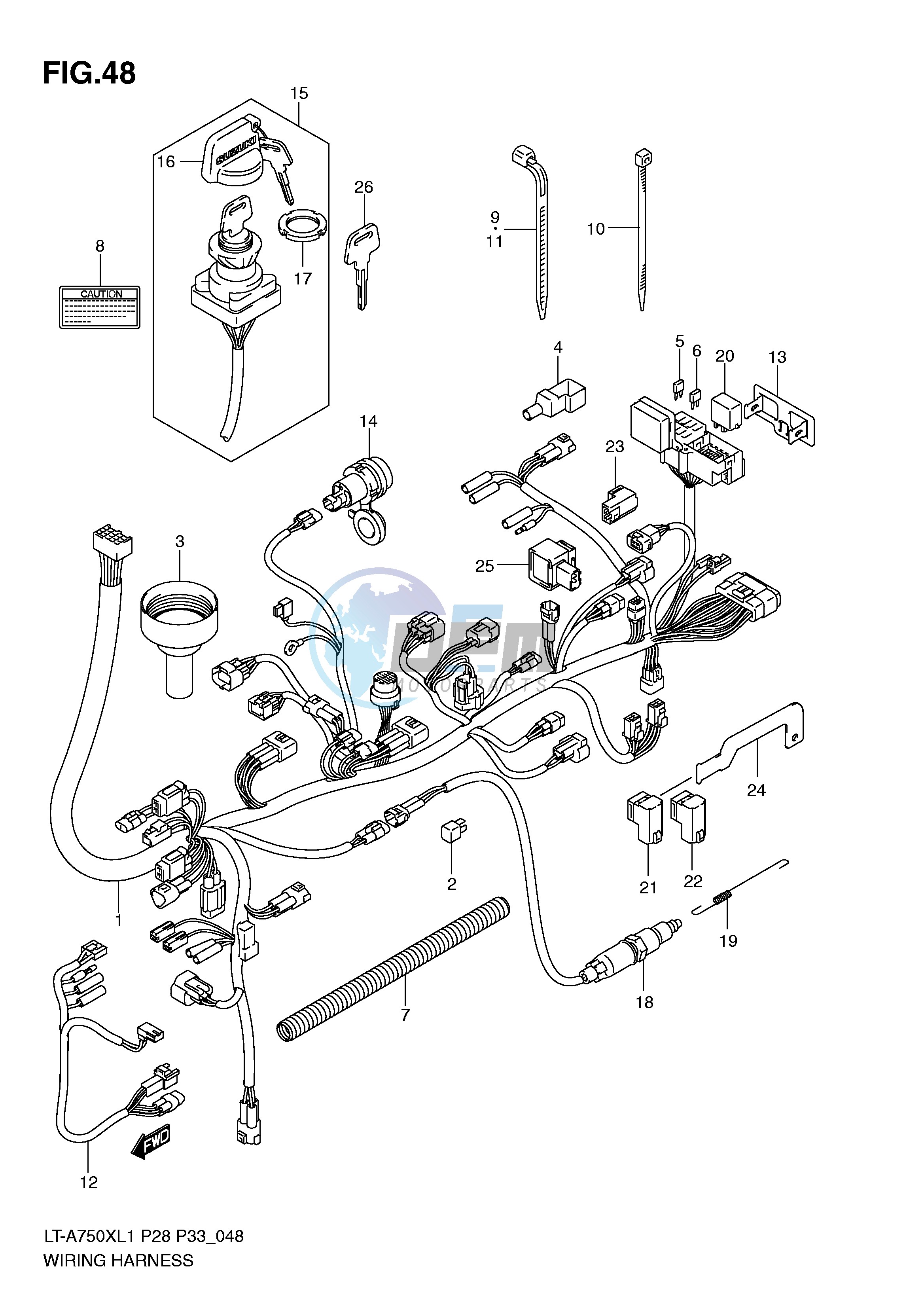 WIRING HARNESS (LT-A750XL1 P33)