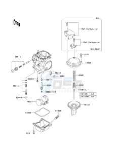 EX250 J [NINJA 250R] (J8F-J9FA) J8F drawing CARBURETOR PARTS