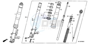 CBR600RR9 Europe Direct - (ED / MME) drawing FRONT FORK