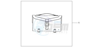 VT750C9 Europe Direct - (ED / MME) drawing LEATHER TOPCASE (PLAIN)