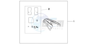 CB600FA39 France - (F / ABS CMF ST) drawing REAR SEAT COWL QUASAR SILVER METALLIC