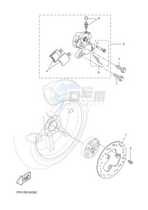 NS50N AEROX NAKED (1PL1 1PL1) drawing REAR BRAKE CALIPER