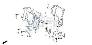 SH300R drawing CYLINDER/REED VALVE