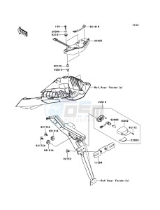 Z1000 ABS ZR1000EDF FR XX (EU ME A(FRICA) drawing Taillight(s)