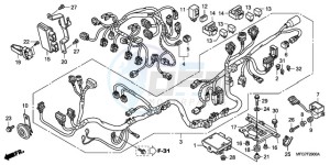 CB600F9 UK - (E / MKH) drawing WIRE HARNESS