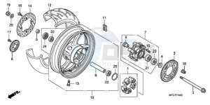 CB600F39 Europe Direct - (ED / ST 25K) drawing REAR WHEEL