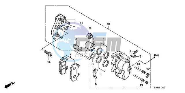 FRONT BRAKE CALIPER (SH125D9/150D9)