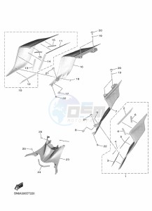 YZF600 YZF-R6 (BN6H) drawing SIDE COVER