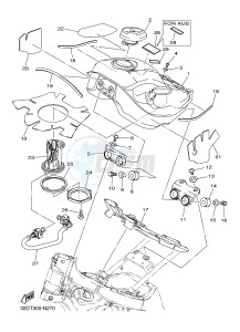 WR250R (BN32 BN31 BN33) drawing FUEL TANK