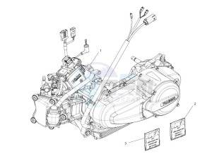 MP3 300 ie Touring drawing Engine assembly