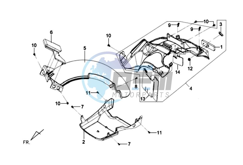 REAR FENDER - INNER SHIELD - UNDERTAIL