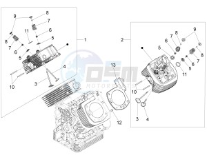 California 1400 Custom ABS 1380 USA-CND drawing Cylinder head - valves