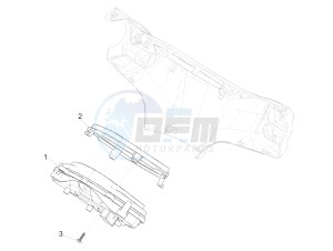 Liberty 50 iGet 4T 3V-2015-2017 (EMEA) drawing Meter combination - Cruscotto