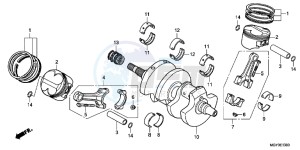 VFR800XB Crossrunner E drawing CRANKSHAFT/ PI STON