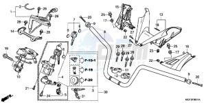 FJS600AB SilverWing ED drawing HANDLE PIPE/ HANDLE COVER (FJS600A9 2KO/ FJS600AB/ DB)