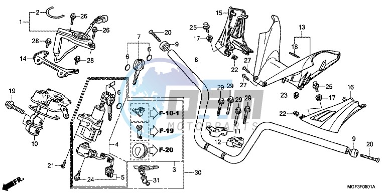 HANDLE PIPE/ HANDLE COVER (FJS600A9 2KO/ FJS600AB/ DB)