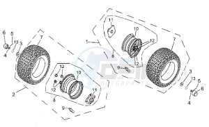 Quasar 180 drawing Rear Wheel