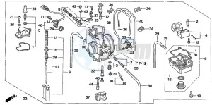 CR125R drawing CARBURETOR (CR125R4-7)