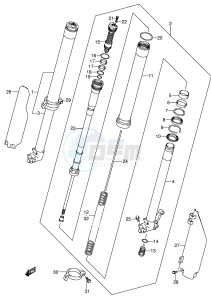 RM125 (E3-E28) drawing FRONT DAMPER (MODEL K2)