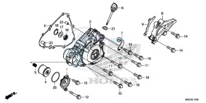 CRF450R Europe Direct - (ED) drawing LEFT CRANKCASE COVER