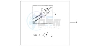 XL1000VA9 France - (F / ABS CMF) drawing ATT. KIT HEATED GRIP