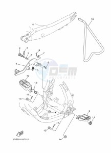 YZ125 (B4XN) drawing STAND & FOOTREST