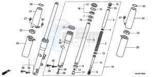 VT750CA9 Europe Direct - (ED / MME) drawing FRONT FORK