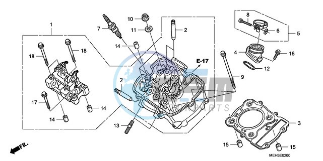 FRONT CYLINDER HEAD