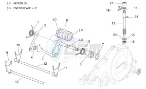 Pegaso 650 Carb drawing Gear box selector