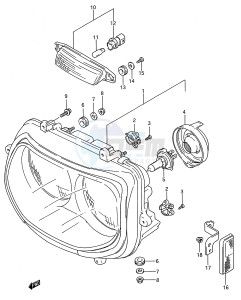 GSX-R750W (E28) drawing HEADLAMP (MODEL N P)