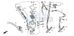 CB600F2 HORNET drawing FRONT BRAKE MASTER CYLINDER (2)