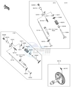 MULE SX KAF400JHF EU drawing Valve(s)/Camshaft(s)