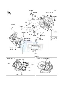 KVF 700 B [PRAIRIE 700 4X4 HARDWOODS GREEN HD] (B1-B2) [PRAIRIE 700 4X4 HARDWOODS GREEN HD] drawing CRANKCASE