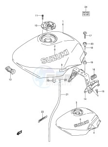 GSX600F (E2) Katana drawing FUEL TANK (MODEL M N)