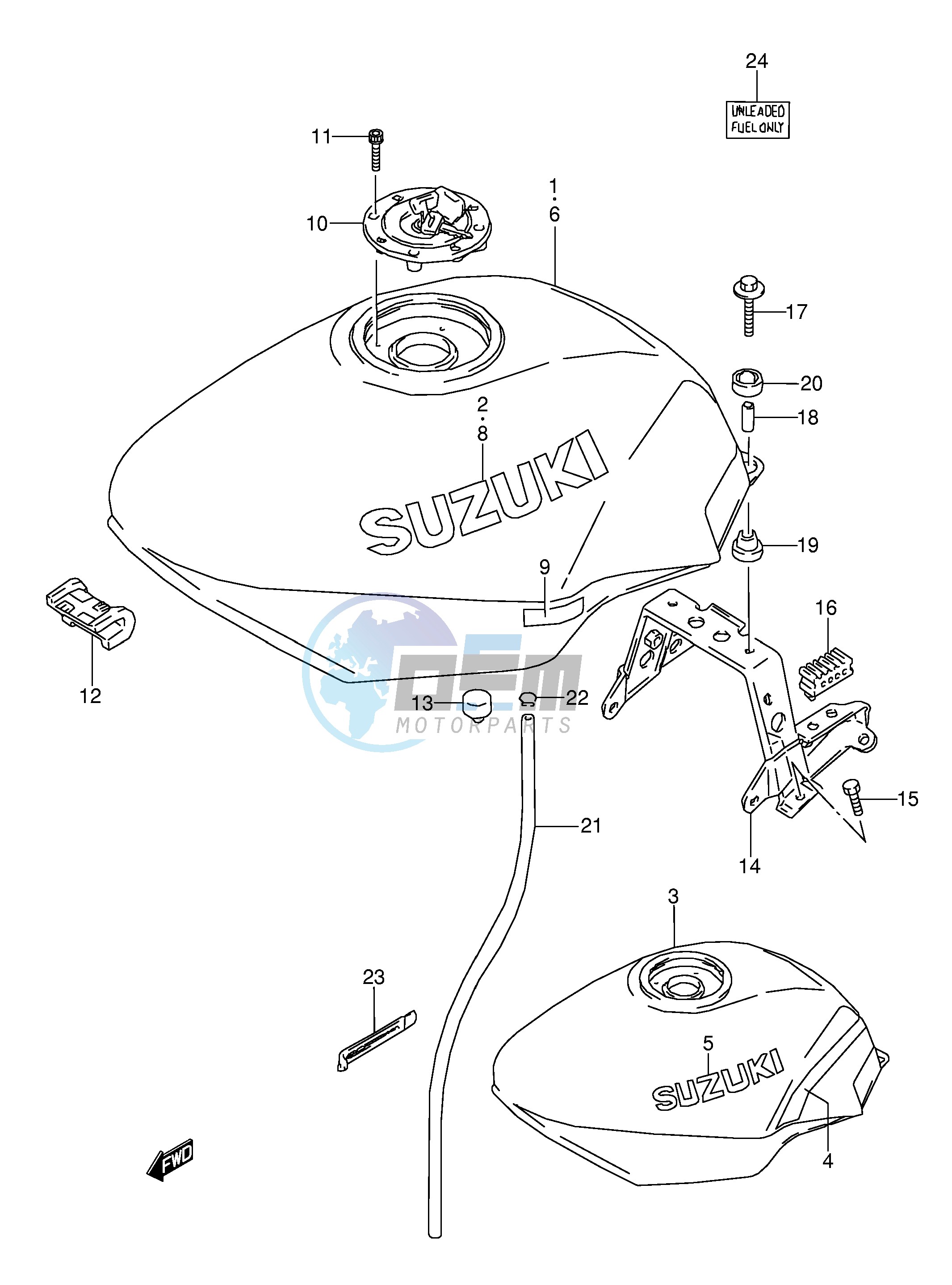 FUEL TANK (MODEL M N)