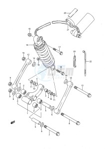 GSX-R750 (E28) drawing REAR CUSHION LEVER