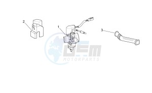 Scarabeo 50 2t e2 (eng. piaggio) drawing Carburettor cpl