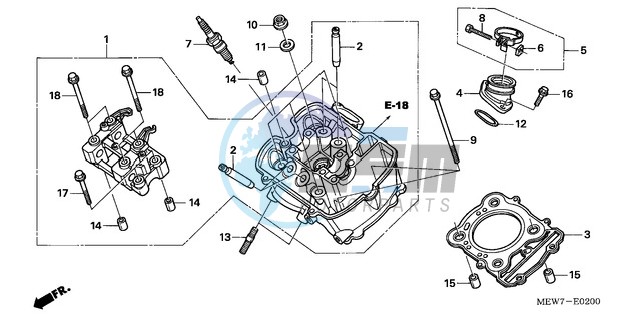 FRONT CYLINDER HEAD