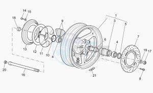 V 11 1100 Le Mans Le Mans drawing Rear wheel