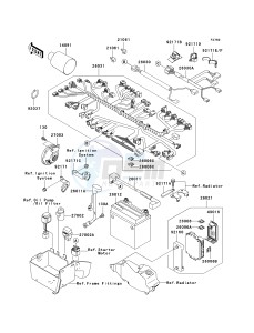 VN 1600 B [VULCAN 1600 MEAN STREAK] (B6F-B8FA) B7F drawing CHASSIS ELECTRICAL EQUIPMENT