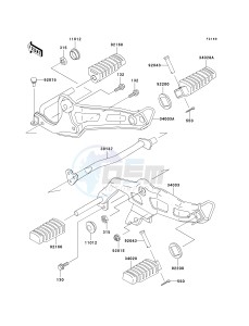 AN 110 C (C6-C7) drawing FOOTRESTS