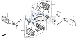 CB600F2 CB600F drawing WINKER (1)